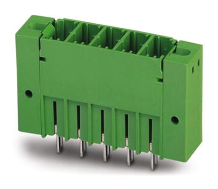 1720932 Phoenix Contact, 7.62mm Pitch, PCV 5/ 5-GF-7.62, 5 Way, Pluggable Terminal Block, Header, Solder Termination,