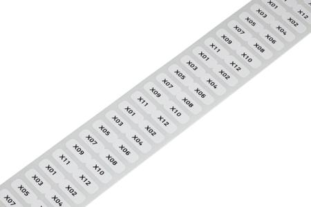 210-805 WAGO 210 White Black Print Label, 55mm Width, 6mm Height, 3000Per Roll Qty