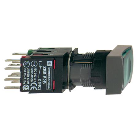 XB6DW3B1B Schneider Electric Harmony XB6 Series Illuminated Push Button, Panel Mount, 16mm Cutout, SPST, IP65