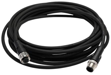 282-5434 RS PRO Straight Male 4 way M12 to Straight Female 4 way M12 Cable, 5m
