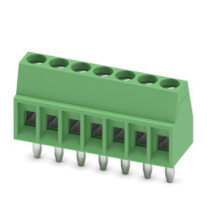 1725708 Phoenix Contact PCB Terminal Block, 7-Contact, 2.54mm Pitch, Wave Soldering, 1-Row, Plug In, Screw Termination