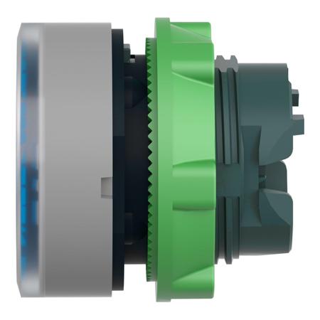 ZB5AW363C0 Schneider Electric Harmony XB5 Series Blue Illuminated Spring Return Push Button Head, 22mm Cutout, IP66, IP67