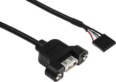 USBPNLAFHD1 StarTech.com USB 2.0, Female 5 Pin IDC to Female USB A, 480Mbps, 300mm