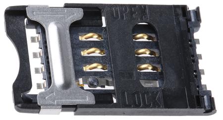 CCM03-3013LFT R102 C & K 8 Way SAM, SIM Memory Card Connector With Solder Termination