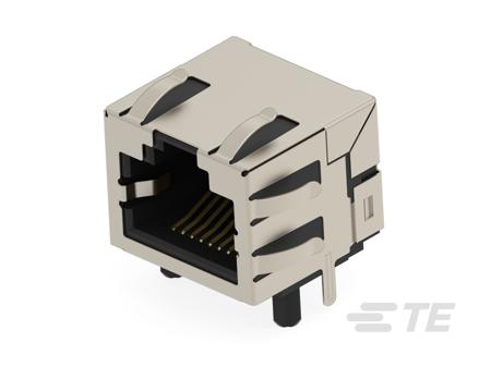 2501550-2 TE Connectivity 25015 Series Female Ethernet Connector, Through Hole, Cat5e Right Angle 1 Port 8 -Way