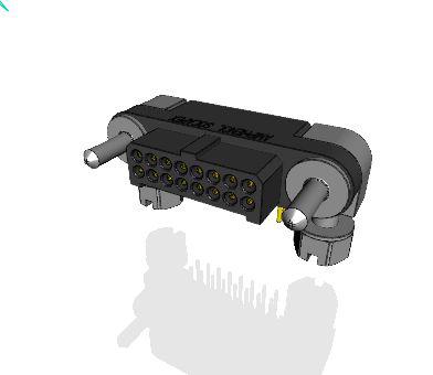 MHDAS2M016YCE11 Amphenol Socapex MHDAS Series Right Angle PCB PCB Header, 16 Contact(s), 1.27 mm Pitch, 2 Row, Shrouded