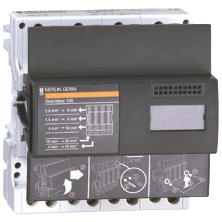 LVS04045 Schneider Electric Distribution Block, 125A, 690 V ac, Anthracite