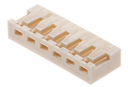 350220006 Molex Receptacle Crimp Connector Housing, 2.5mm Pitch, 6 Way, 1 Row