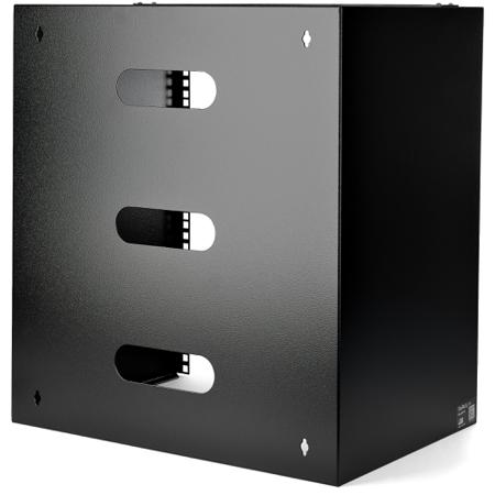 WALLMNT12 12U Server Rack With Steel 2-Post Frame in Black