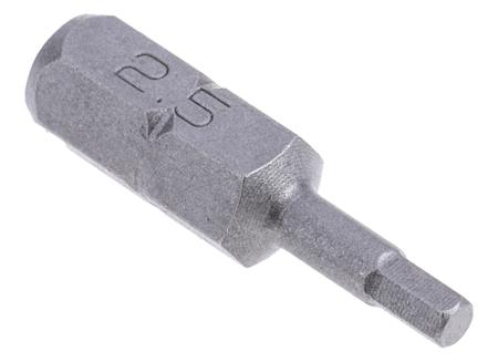 253-188 Chrome Vanadium Steel Driver Bit, Hexagon Bit, 2.5 mm