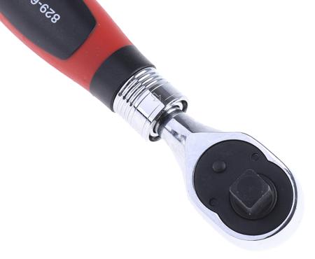 829-6555 RS Pro KCT2363 1/4 x 3/8 in Square Drive Socket Wrench with Soft Grip Handle, 225 mm length