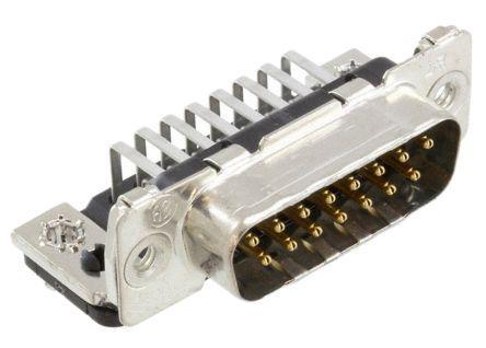 5-1393478-8 TE Connectivity AMPLIMITE HD-20 Series, 9 Way Right Angle Through Hole PCB D-sub Connector Socket, 2.74mm Pitch