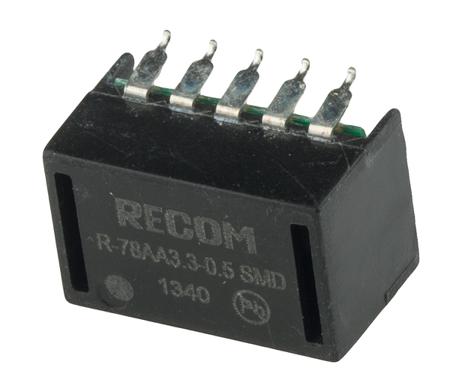 R-78AA3-3-0-5SMD Recom Switching Regulator, 4.75 → 32V dc Input, 3.3V dc Output, 500mA