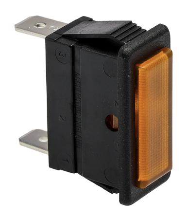 C0430ATNAE Arcolectric (Bulgin) Ltd 0430 Series Orange Neon Panel Mount Indicator, 250V, 28.2 x 11.5mm Mounting Hole Size, Solder
