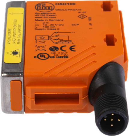 O5D100 ifm electronic Distance Distance Sensor 0.03 → 2 m Detection Range PNP IO-Link IP65, IP67 Block Style