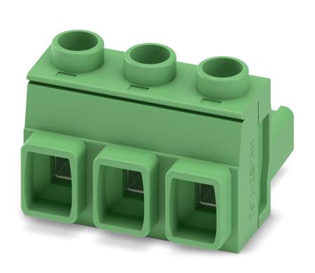1714281 Phoenix Contact, 7.62mm Pitch, GMSTB 2.5 HCV/ 3-ST-7.62, 3 Way, , Pluggable Terminal Block, Plug, Cable Mount, Screw