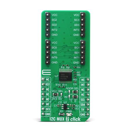 MIKROE-4094 MikroElektronika I2C MUX 2 Click TCA9545A mikroBus Click Board for Router, Server