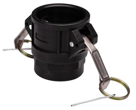 233-3374 Straight Male Hose Coupling 1-1/2in Adaptor, 1-1/2 in BSP Female, PP
