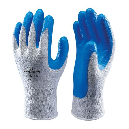 SHO5453 Showa 545 Blue, White HPPE Abrasion Resistant, Cut Resistant Work Gloves, Size Large, Nitrile Coating