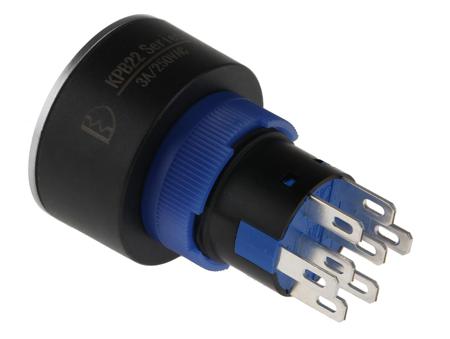 175-8410 2NO/2NC Momentary Push Button Switch, IP65, 22.2 Dia.mm, Panel Mount Green LED, Power Symbol, 250V ac