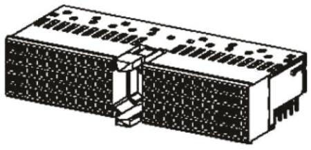 17241101102 HARTING, har-bus HM 2mm Pitch Hard Metric Type B Backplane Connector, Female, Right Angle, 22 Column, 5 Row, 110 Way