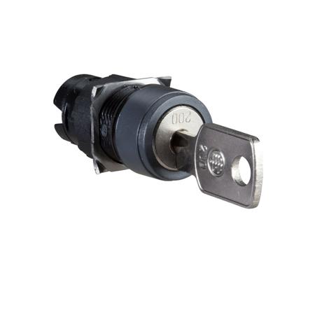 ZB6AGH Schneider Electric Harmony XB6 3-position Key Switch Head, Latching, 16mm Cutout