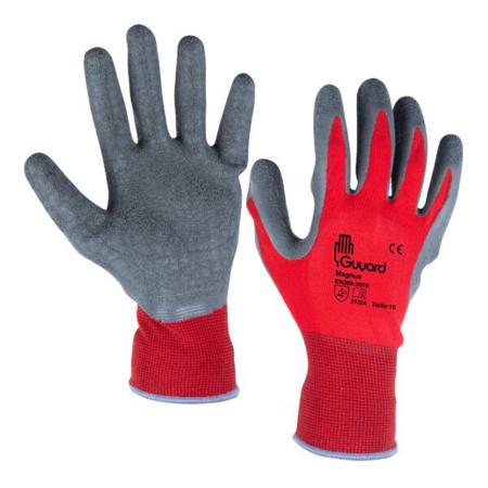 MAGNUS08 GUYARD MAGNUS Red Nylon Abrasion Resistant, Cut Resistant, Puncture Resistant, Tear Resistant Work Gloves, Size 8,