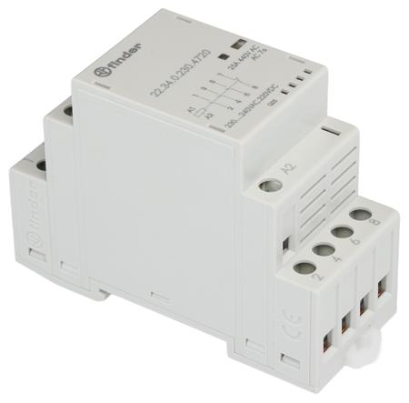 22-34-0-230-4720 Finder 3PDT Non-Latching Relay DIN Rail, 240V ac Coil, 25 A