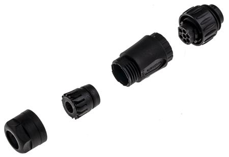 C016-10H006-000-12 Amphenol Connector, 7 contacts Cable Mount Plug, Crimp IP65, IP67