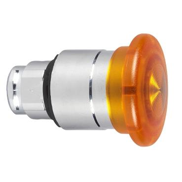 ZB4BW453 Schneider Electric Harmony XB4 Series Orange Illuminated Spring Return Push Button Head, 22mm Cutout, IP66, IP67, IP69K