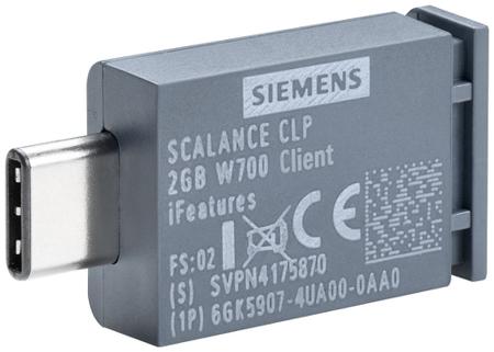 6GK59074UA000AA0 Siemens Memory Module for use with SCALANCE W700, SCALANCE W1700, 1.26 x 0.69 x 0.28 in, CLP-Slot/USB-C, Scalance, WiFi