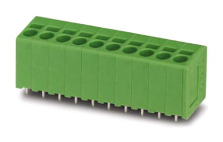 1732519 Phoenix Contact SPT 2.5/ 4-V-5.0-EX Series PCB Terminal Block, 4-Contact, 5mm Pitch, Through Hole Mount, Spring Cage