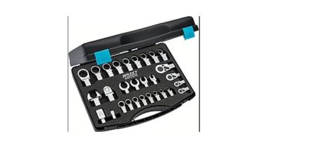 6400CD-29 HAZET 29-Piece Tool Set, 9 x 12 mm, Chrome Vanadium Steel