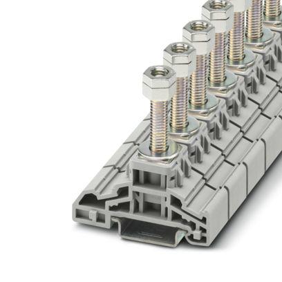 1056837 Phoenix Contact  HV M8/1 Series Grey, 2.5 → 50mm², 2-Level, Push In Termination, Fused