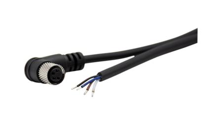 RND-205-01162 RND Right Angle Female 4 way M8 to Straight Connector & Cable, 5m
