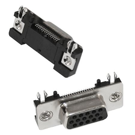 190-025-263R001 Norcomp 190 25 Way Right Angle SMT D-sub Connector Socket, 2.77mm Pitch, with Boardlocks