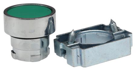 205-2355 RS PRO Flush Green Push Button Head - Momentary, 22mm Cutout, Round