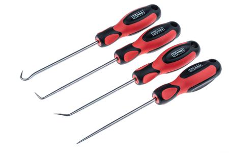 125-0935 RS Pro, 4 piece Hook and Pick Set Stainless Steel Material