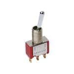 7105SYZBES Littelfuse Toggle Switch, Panel Mount, Momentary-Off-Momentary, SPST, Through Hole Terminal, 28 or 120V