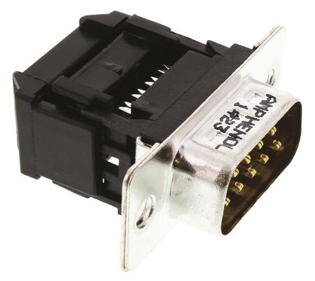 L17DEFRA09P Amphenol Communications Solutions DFR 9 Way Right Angle Cable Mount D-sub Connector Plug, 2.74mm Pitch