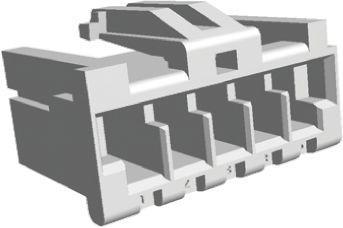917689-1 TE Connectivity Signal Double Lock, 2.5mm Pitch, 5 Way, 1 Row Male Connector Housing