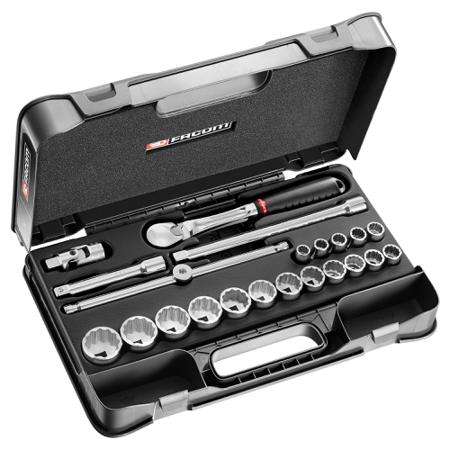 SL-161-2P12U Facom SL.161-2P12U 22 Piece , 1/2 in Socket Set