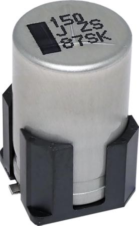 EEHZS1J151V Panasonic 150μF Surface Mount Polymer Capacitor, 63V dc