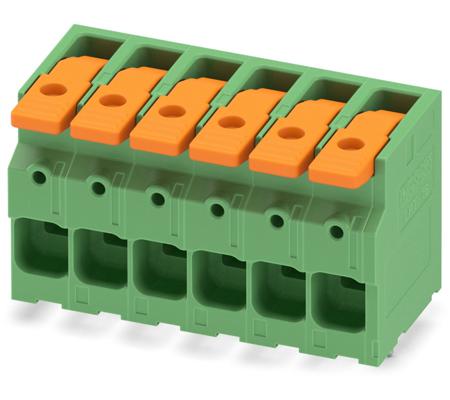 1119815 Phoenix Contact PCB Terminal Block, 6-Contact, 10mm Pitch, Through Hole Mount, 1-Row