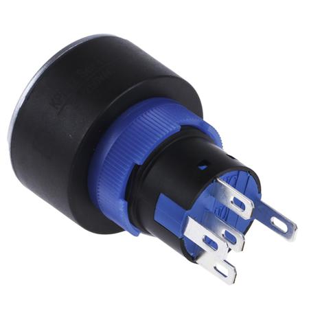 175-8355 Single Pole Double Throw (SPDT) Lock Push Button Switch, IP65, 22.2 Dia.mm, Panel Mount Red LED, Power Symbol, 250V ac