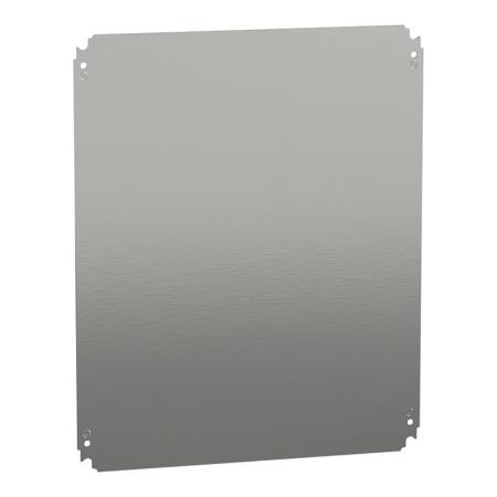 NSYMM65 Schneider Electric PanelSeT Series Galvanised Steel Mounting Plate, 2mm H, 550mm W, 450mm L for Use with Spacial CRN,