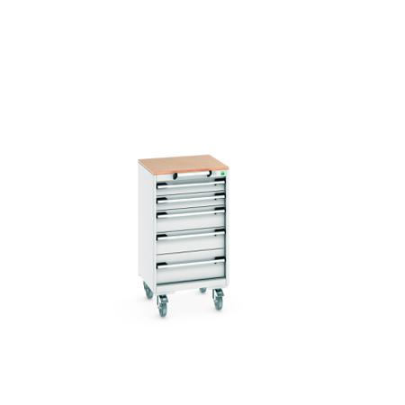 40402139-16V Bott, 5 Drawer Sheet Steel Floor Standing Storage Cabinet, 525 X 525 X 990mm