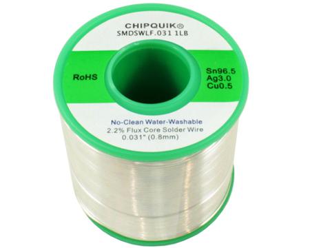 SMDSWLF.031 1LB CHIPQUIK Wire, 0.8mm Solder, 217-220°C Melting Point