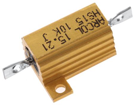 HS15-10K-J Arcol HS15 Series Aluminium Housed Axial Wire Wound Panel Mount Resistor, 10kΩ ±5% 15W