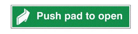 146-414 RS PRO Vinyl Polyester Sign Push Sign With English Text